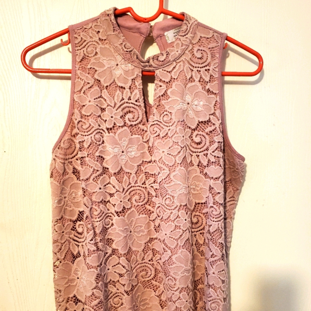Pink lace blouse
